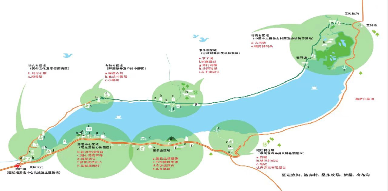 巴松措景区总览