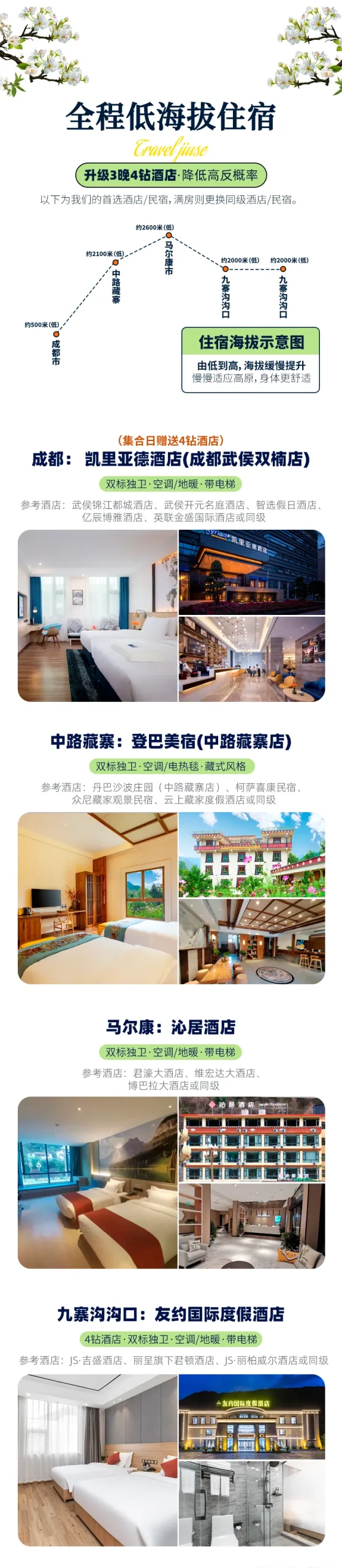 全程低海拔住宿酒店